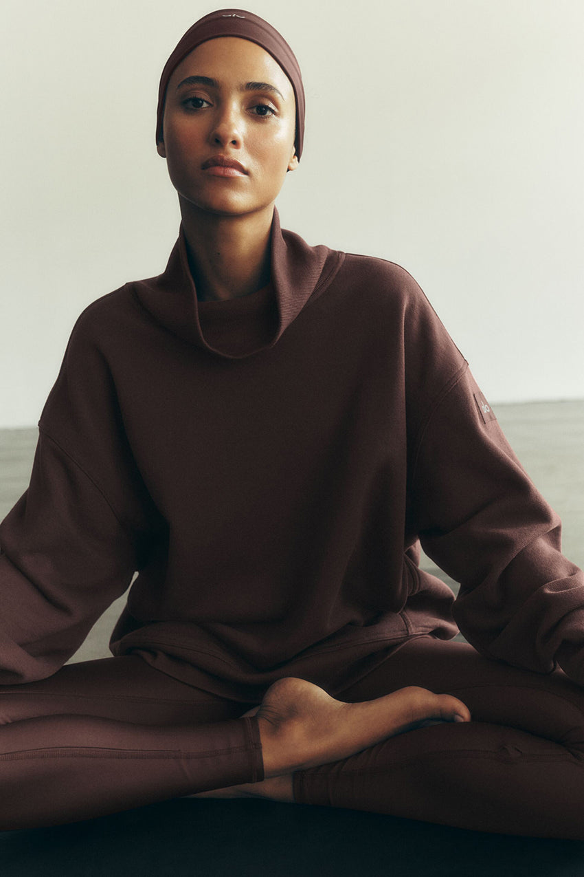 Hazy Mock Neck Pullover - Athletic Heather Grey
