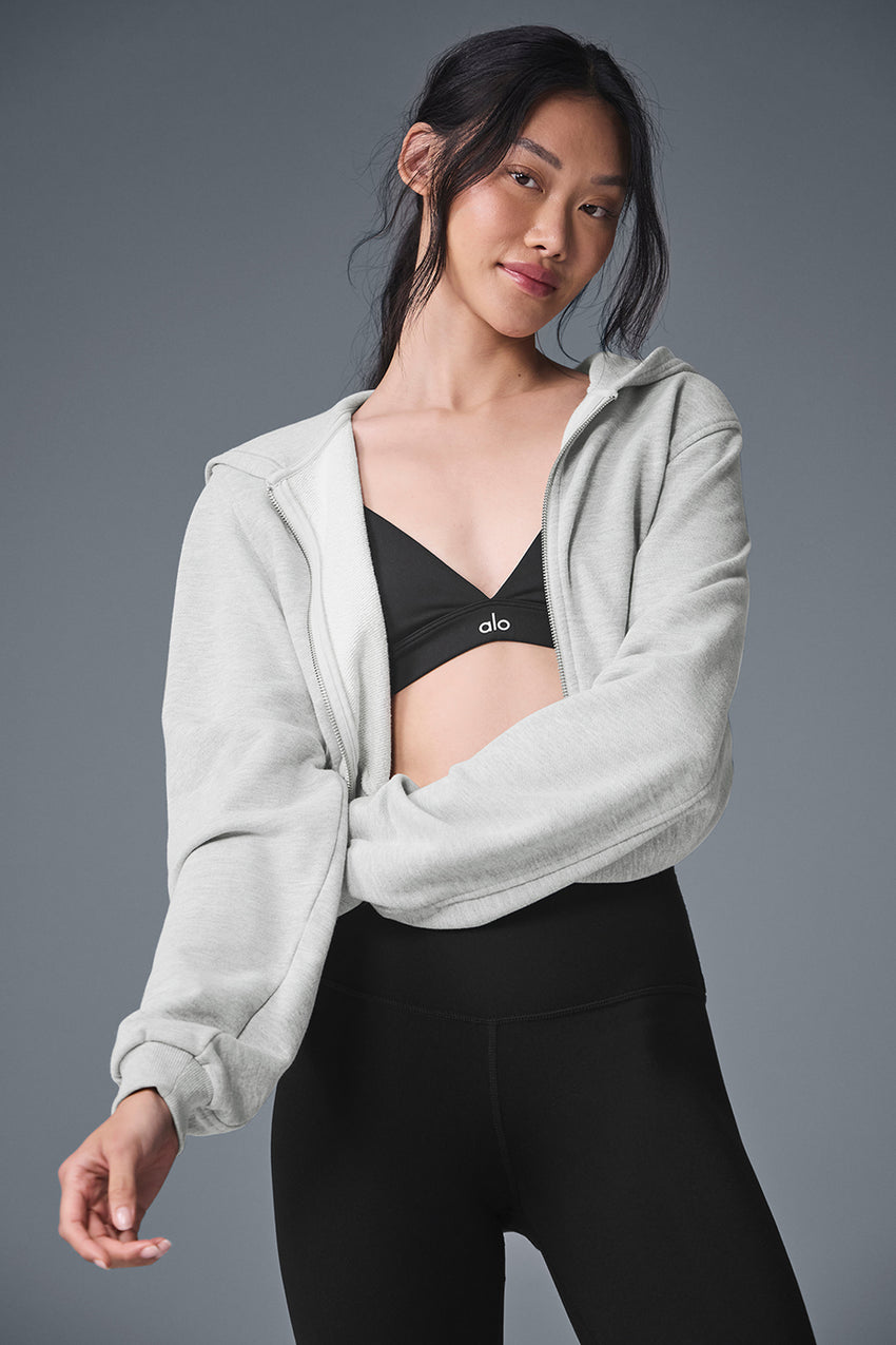 Sweet Escape Zip Up Hoodie - Black