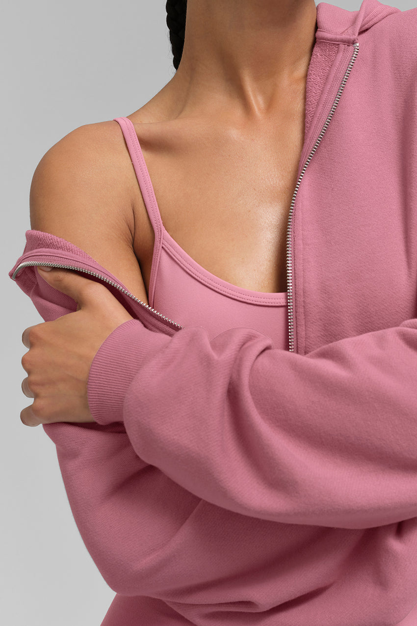Sweet Escape Zip Up Hoodie - Black