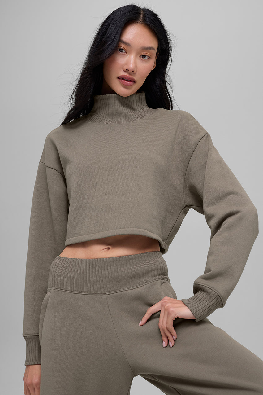 Cropped Serenity Coverup - Athletic Heather Grey