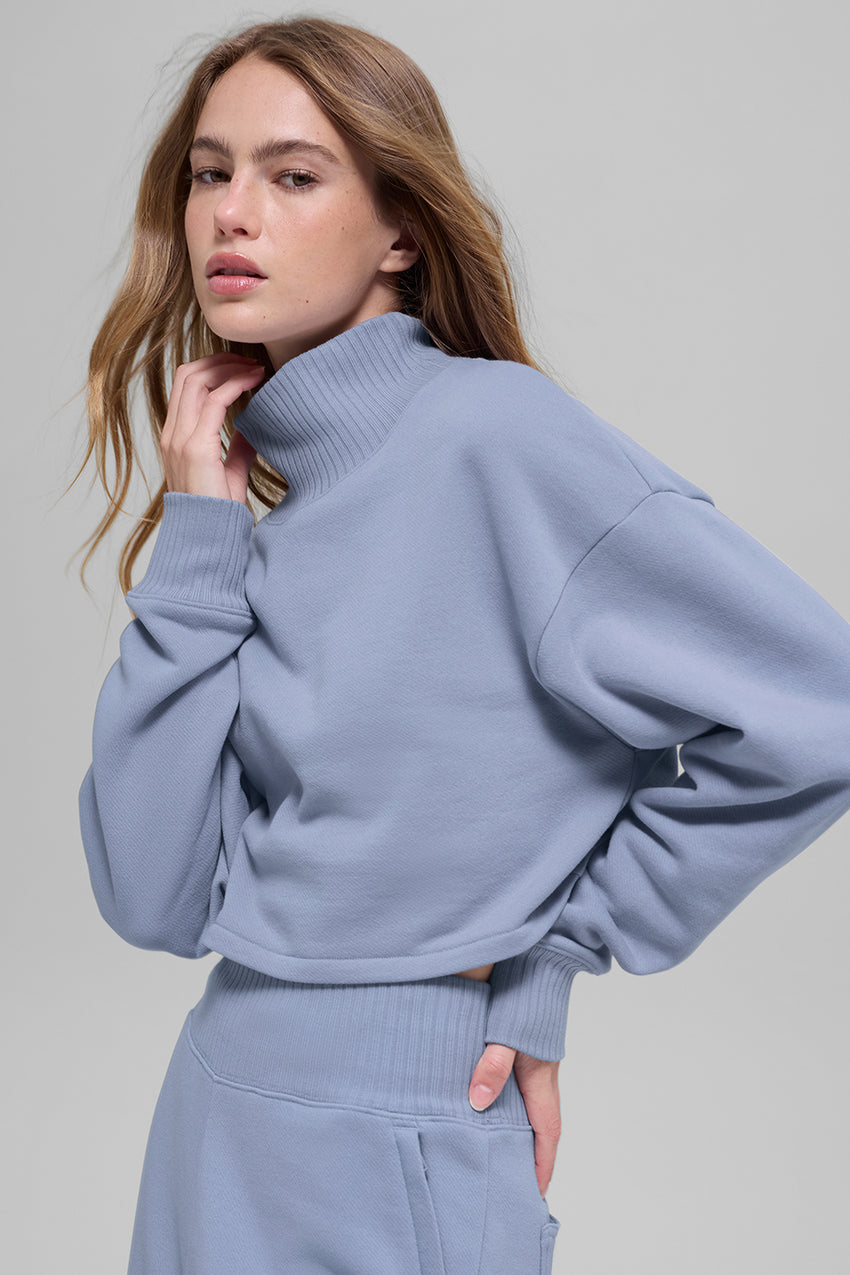 Cropped Serenity Coverup - Athletic Heather Grey