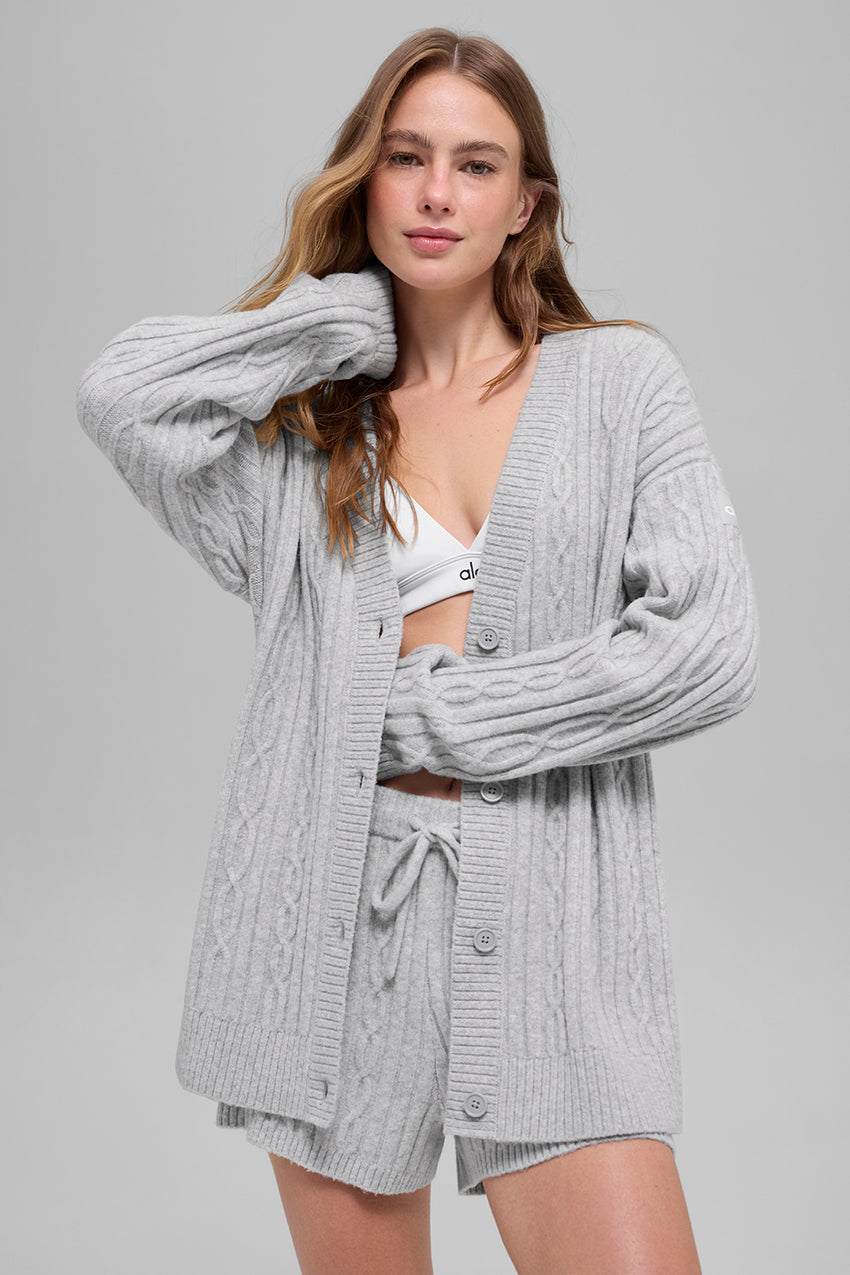 Cable Knit Winter Bliss Cardigan - Ivory