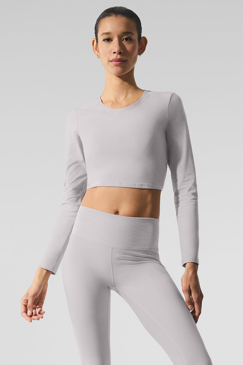 Alosoft Crop Finesse Long Sleeve - Black