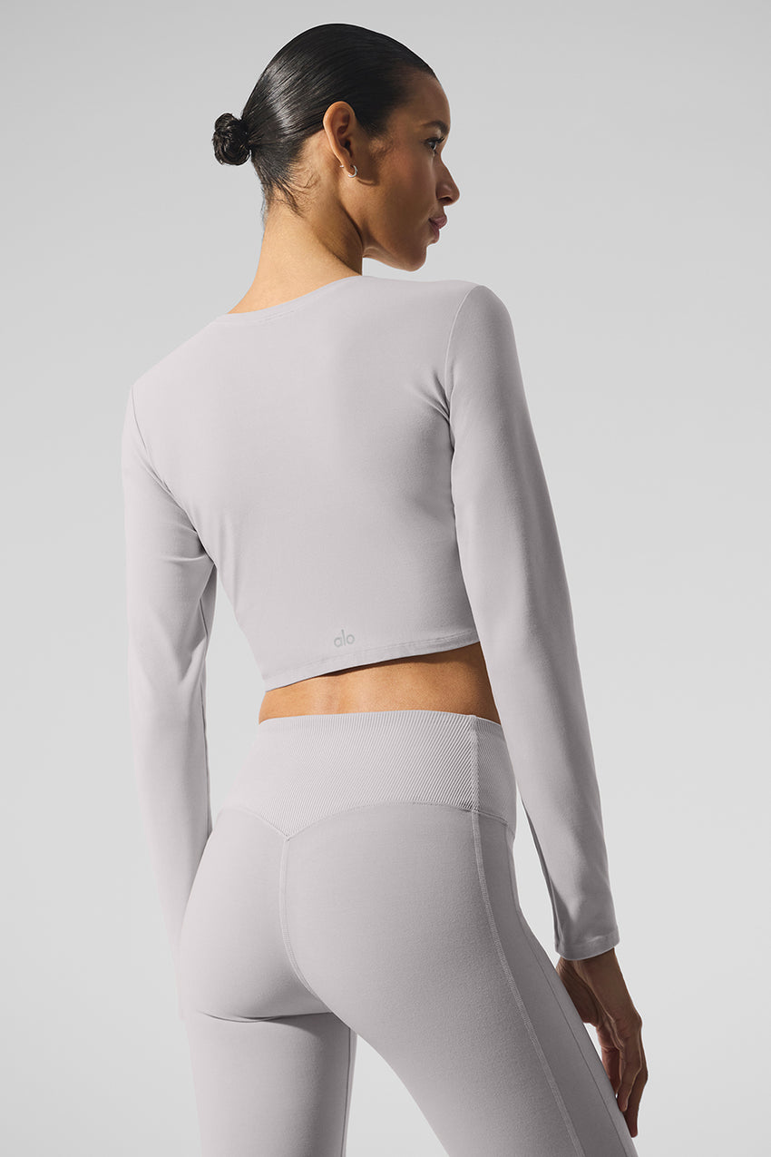 Alosoft Crop Finesse Long Sleeve - Black