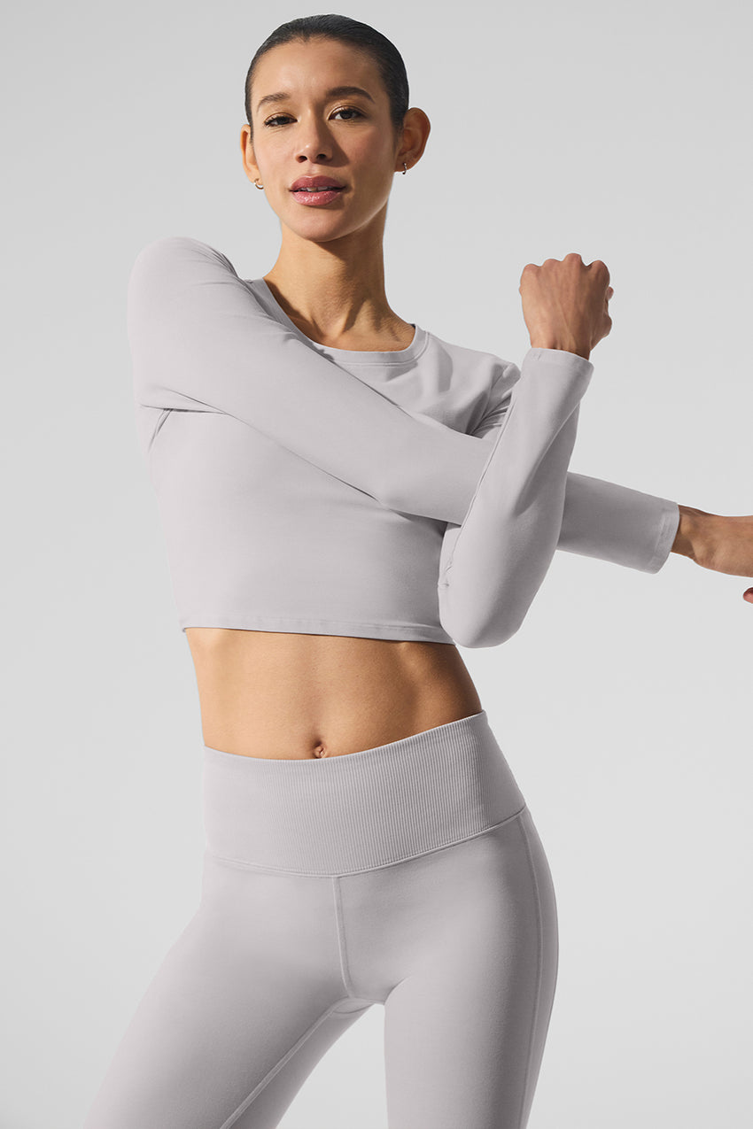 Alosoft Crop Finesse Long Sleeve - Black