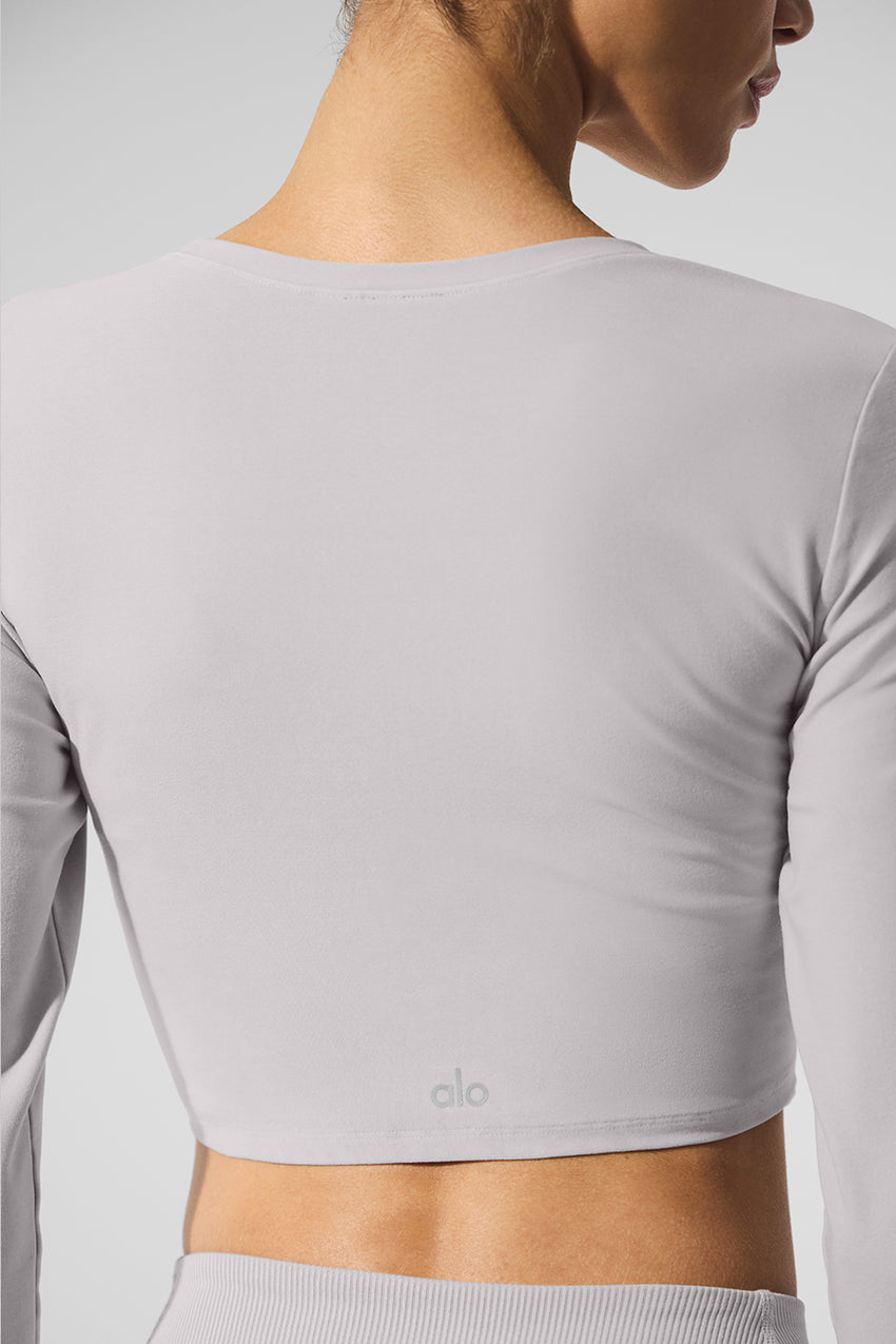 Alosoft Crop Finesse Long Sleeve - Black