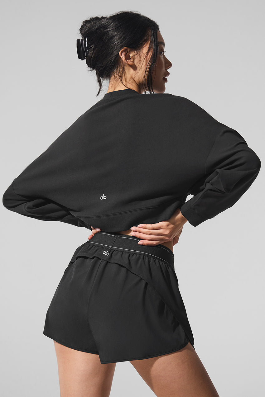 Cropped Sway Crew Neck Pullover - Athletic Heather Grey