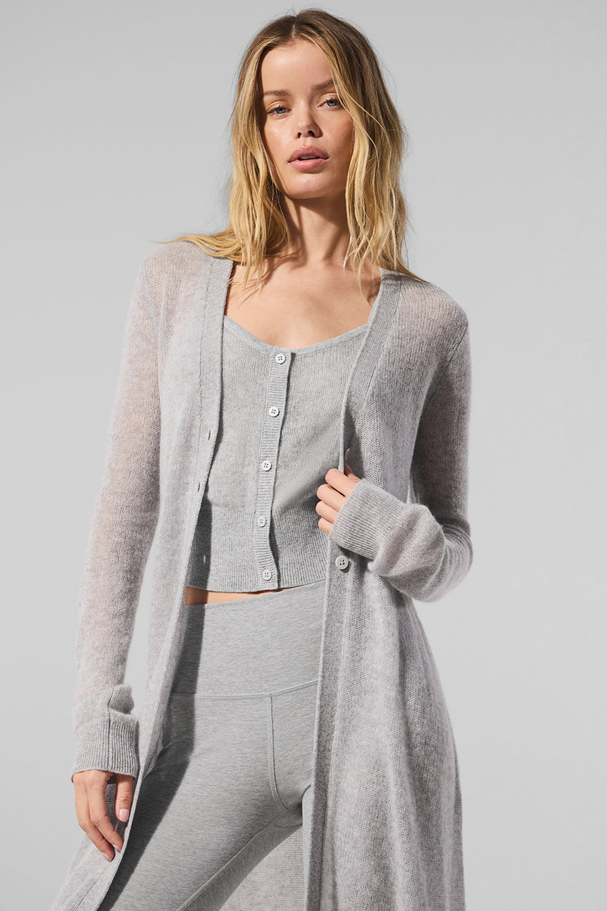 Sheer Cashmere Long Cardigan - Ivory