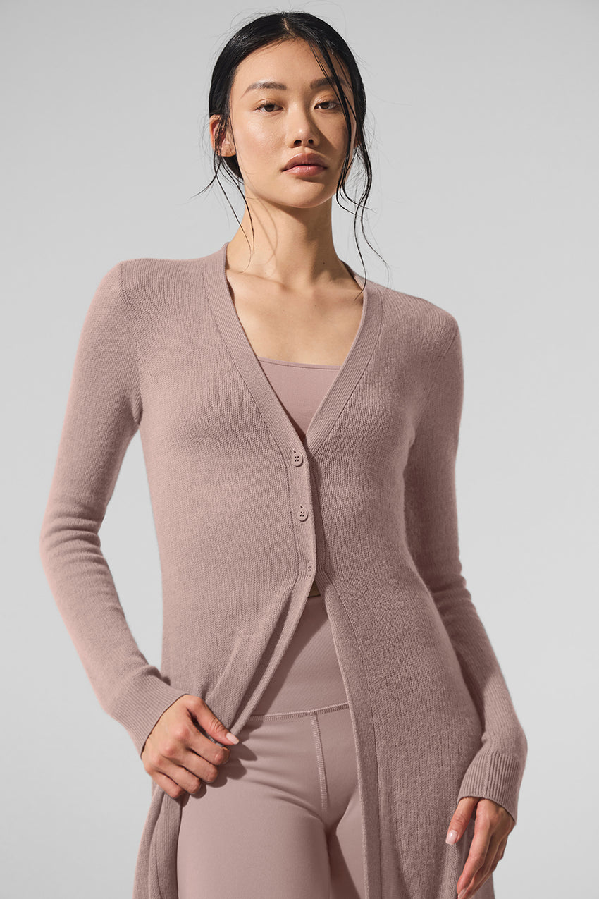 Sheer Cashmere Long Cardigan - Ivory