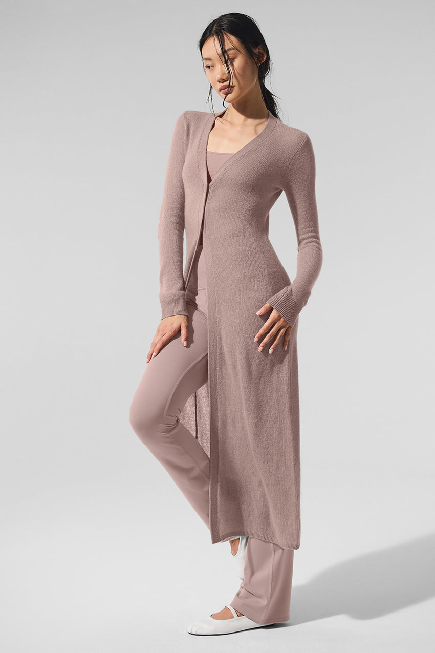 Sheer Cashmere Long Cardigan - Black
