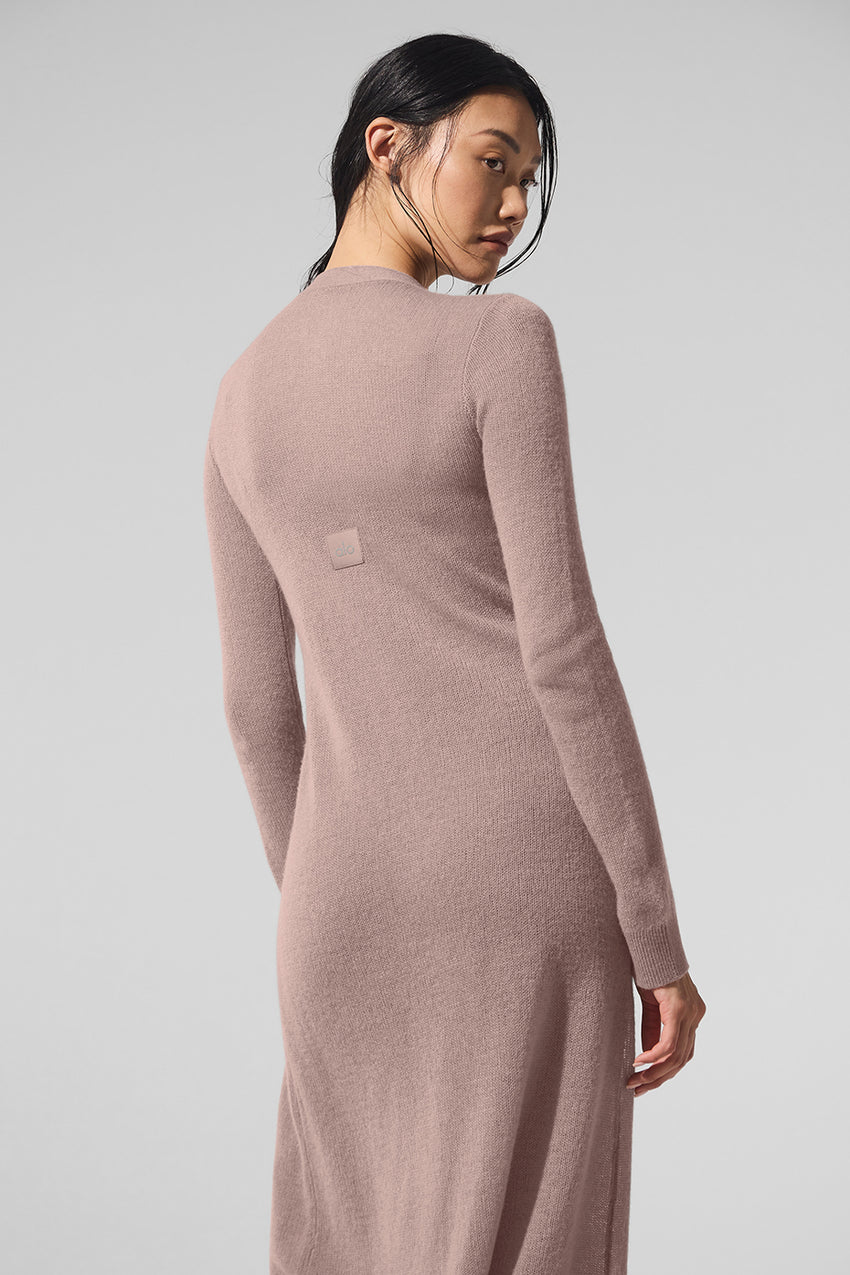Sheer Cashmere Long Cardigan - Black