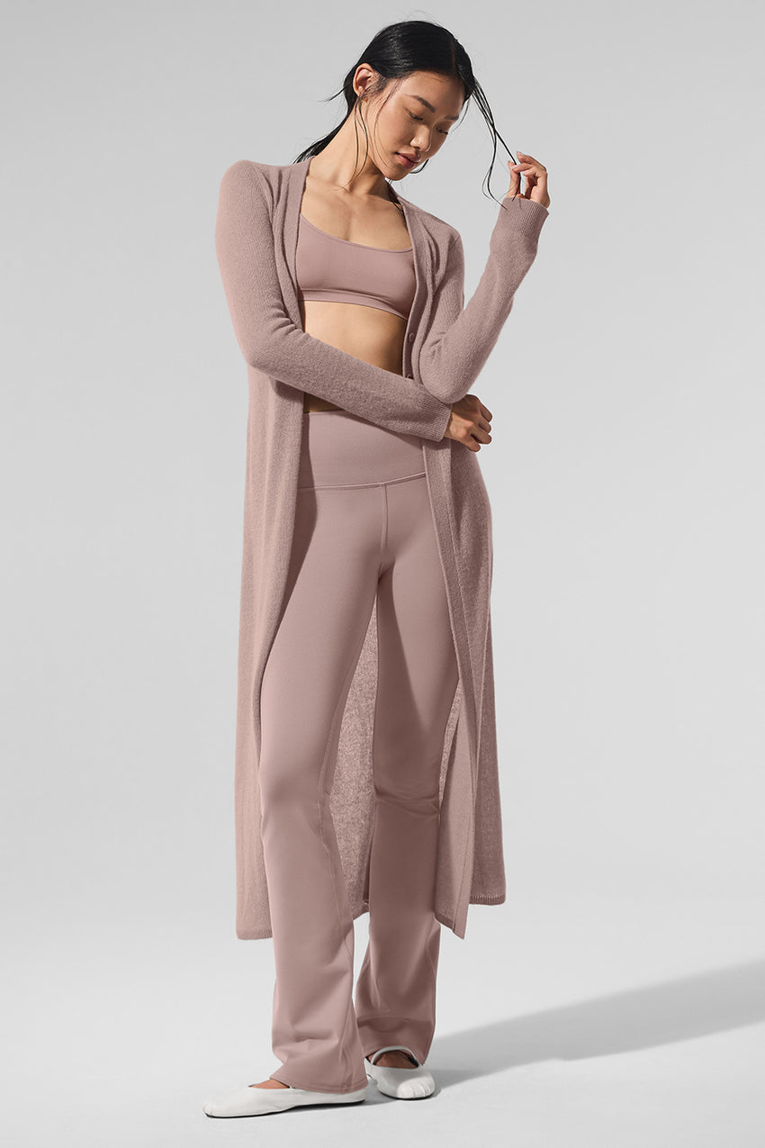 Sheer Cashmere Long Cardigan - Black