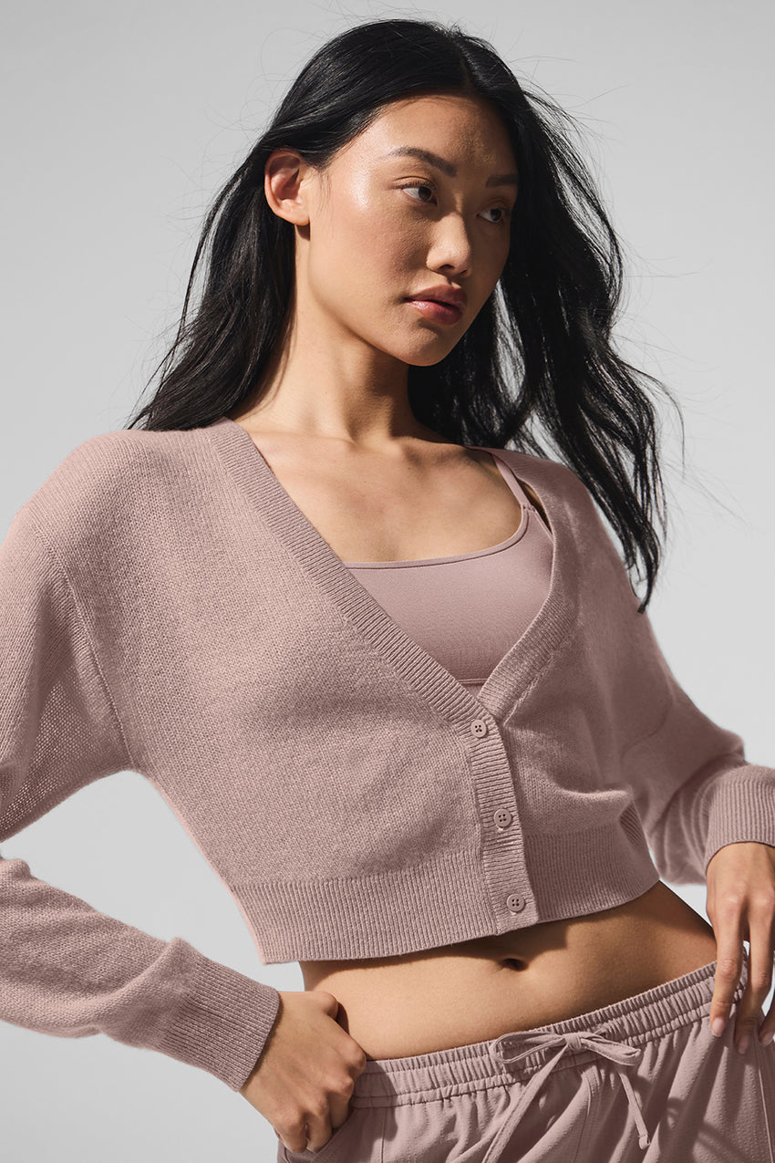 Sheer Cashmere Cropped Cardigan - Ivory