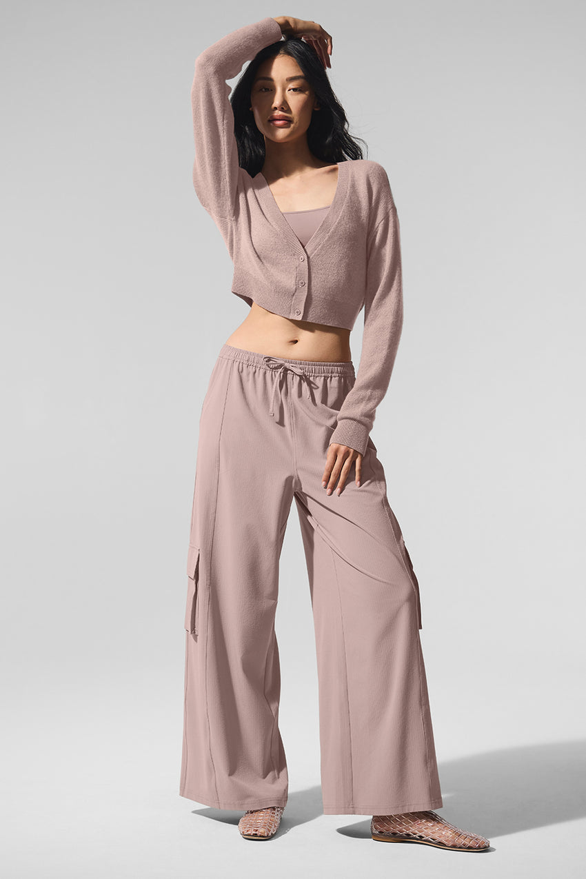 Sheer Cashmere Cropped Cardigan - Ivory