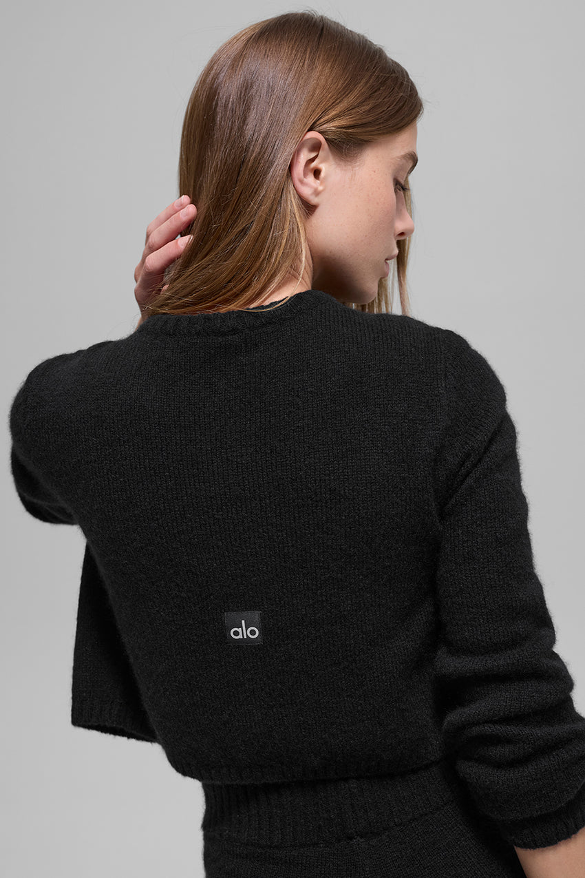 Cashmere New Class Cropped Cardigan - Ivory
