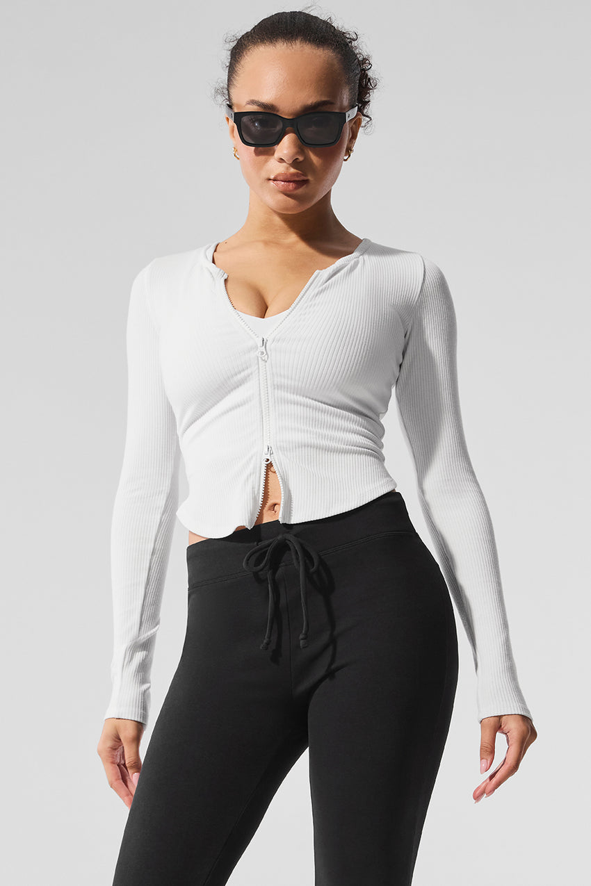 Ribbed Stardust Long Sleeve - Black