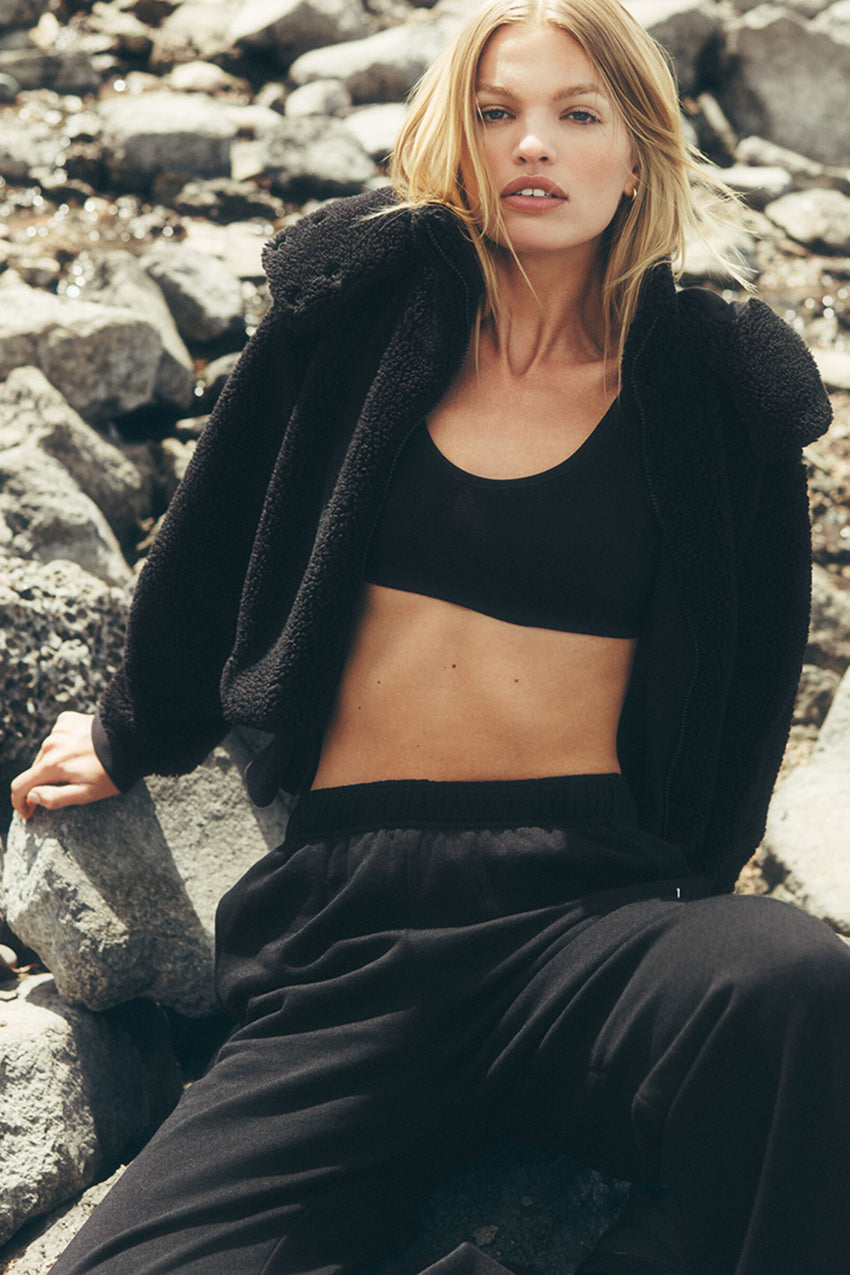 Foxy Sherpa Jacket - Black