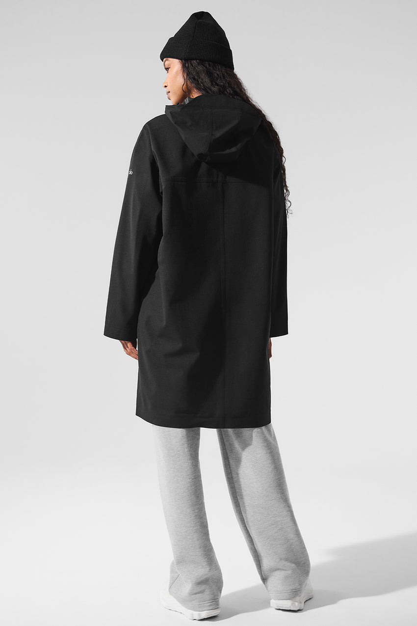 Rain Or Shine Long Coat - Black