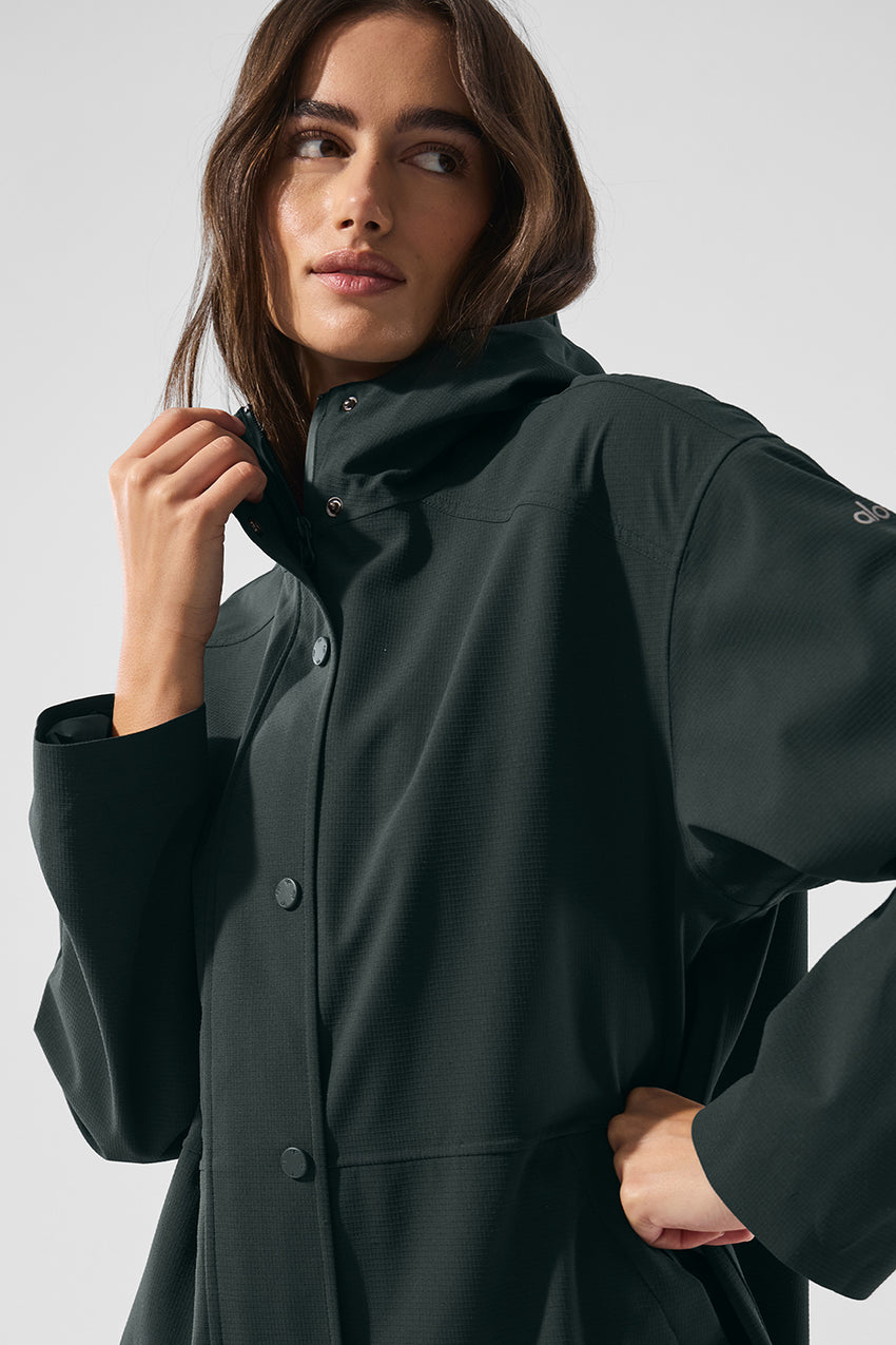 Rain Or Shine Long Coat - Black