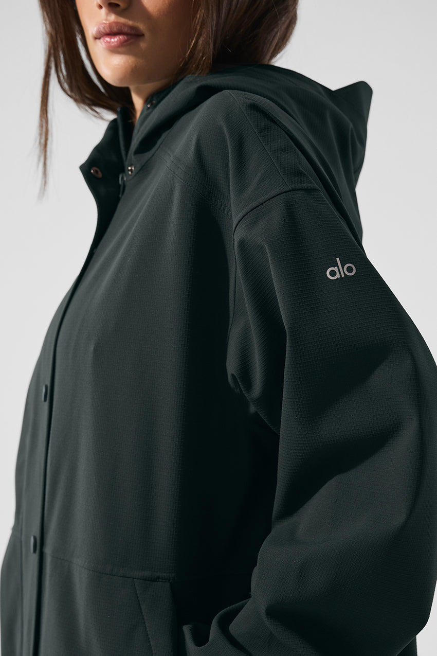 Rain Or Shine Long Coat - Black