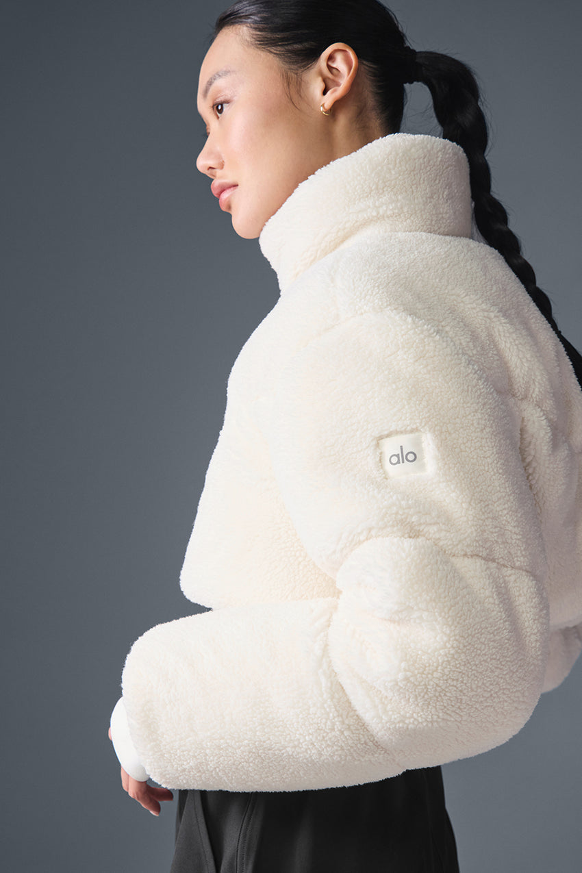 Sherpa Main Act Corset Puffer - Black