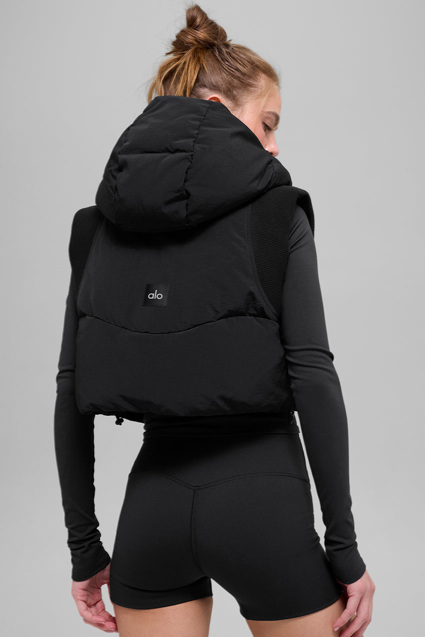 Fast Lane Puffer Vest - Black