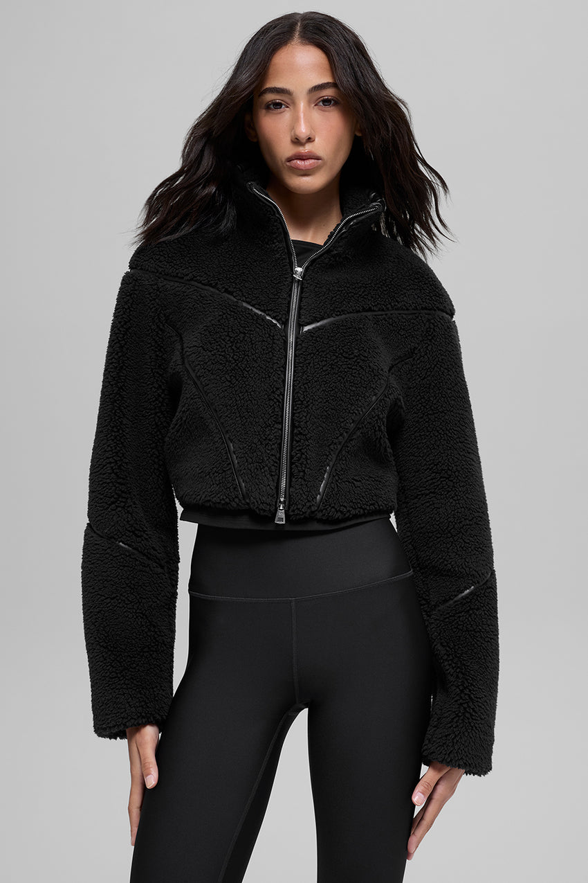Sherpa Cropped Slope Side Jacket - Ivory