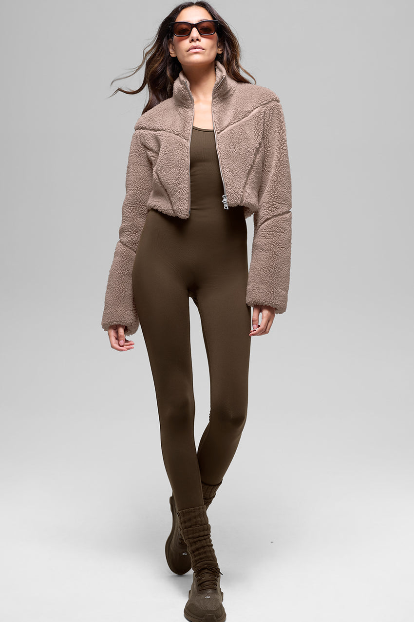 Sherpa Cropped Slope Side Jacket - Ivory