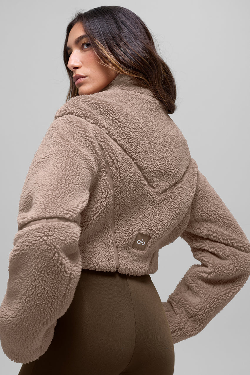 Sherpa Cropped Slope Side Jacket - Ivory