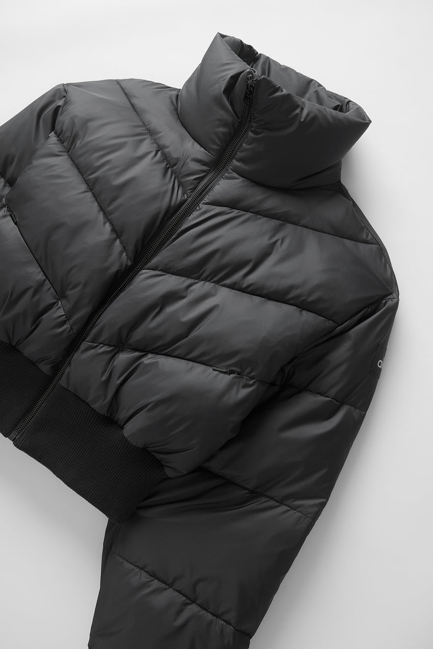 Cropped Atmosphere Puffer - Black