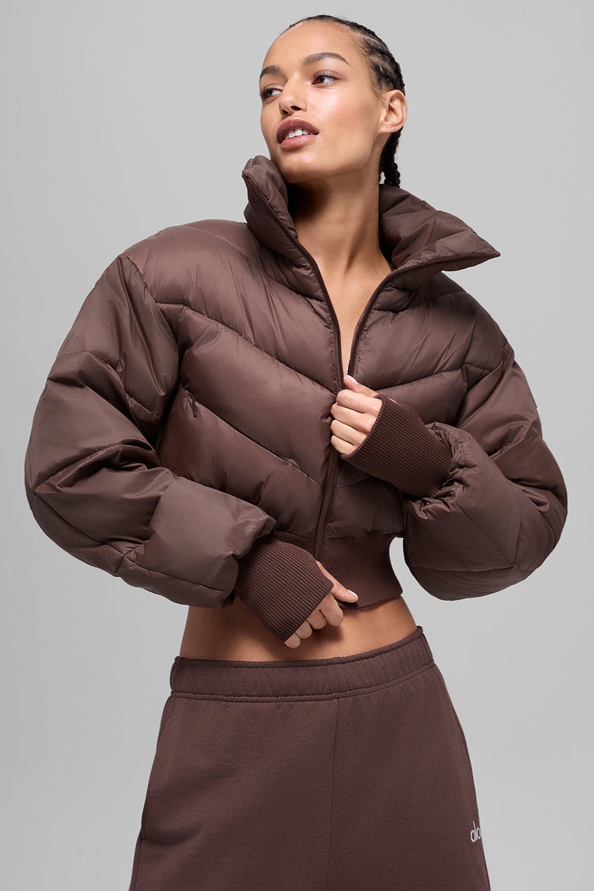 Cropped Atmosphere Puffer - Black
