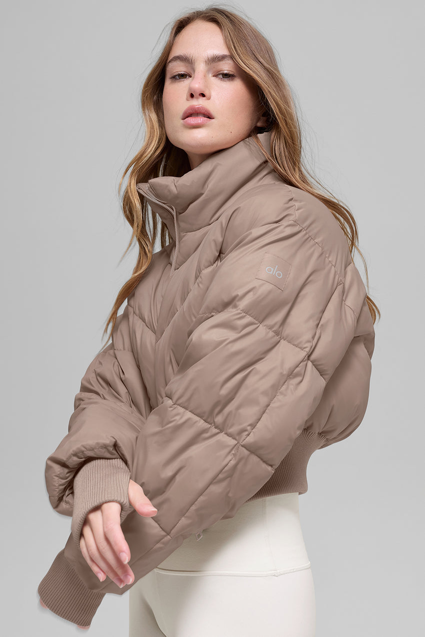 Cropped Atmosphere Puffer - Black