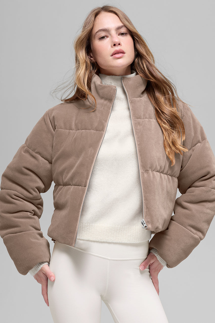 Micro Corduroy Dreamy Puffer - Black