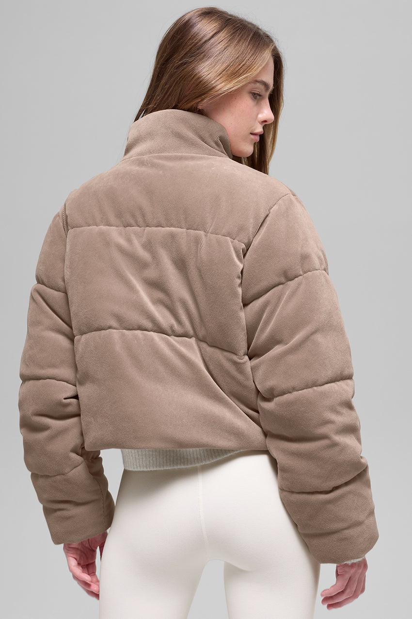 Micro Corduroy Dreamy Puffer - Black