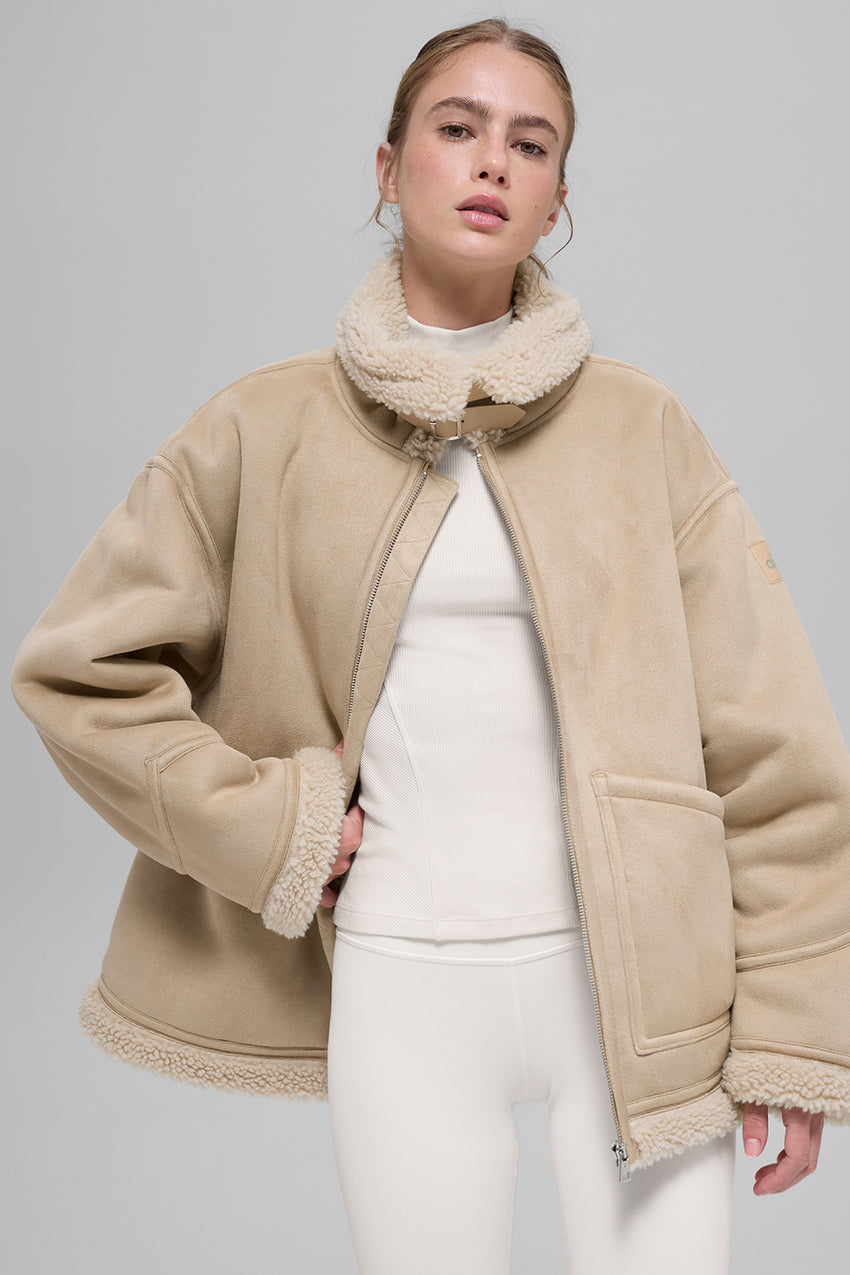 Faux Shearling Grand Jacket - Black