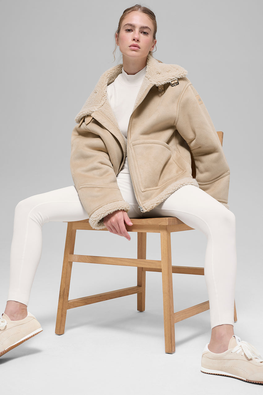Faux Shearling Grand Jacket - Black