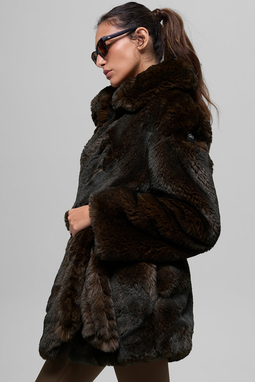 Faux Fur Starstruck Coat - Black