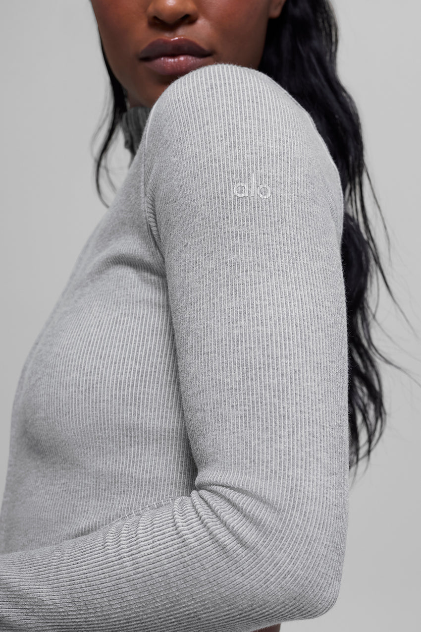 Seamless Two Tone Rib Jacket - Black