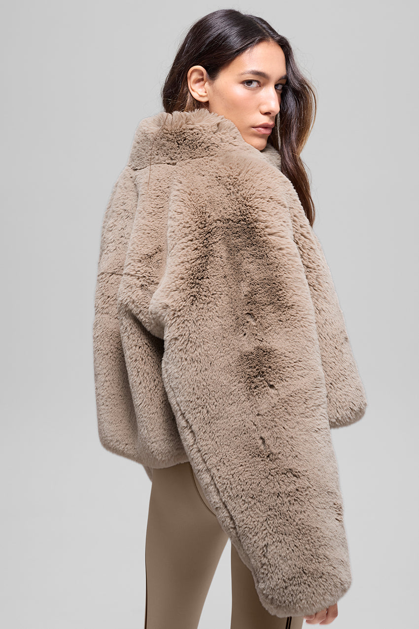 Faux Fur Allure Jacket - Black