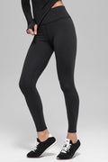 Airbrush Winter Warm High-Waist Nocturne Legging - Black