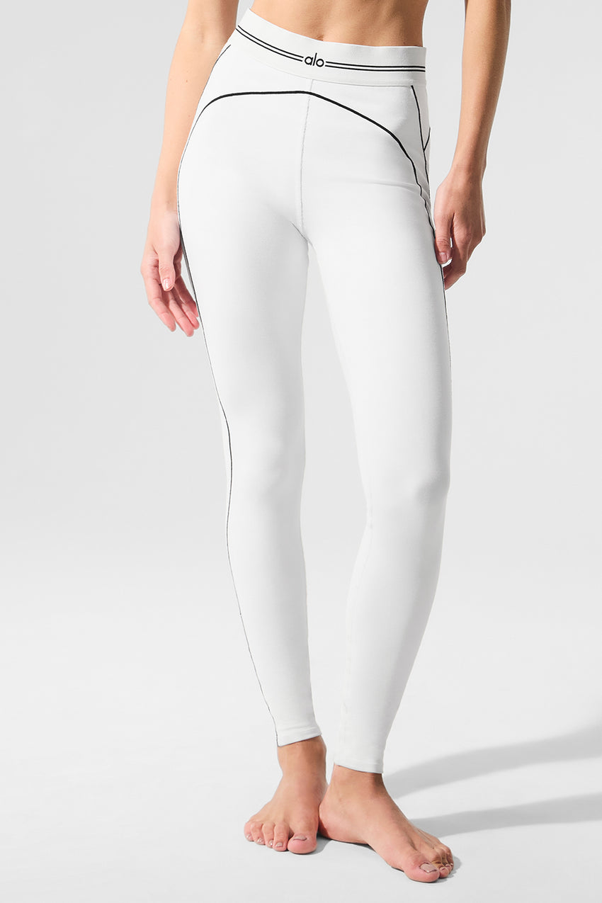 Airbrush High-Waist Heart Throb Legging - Black/White