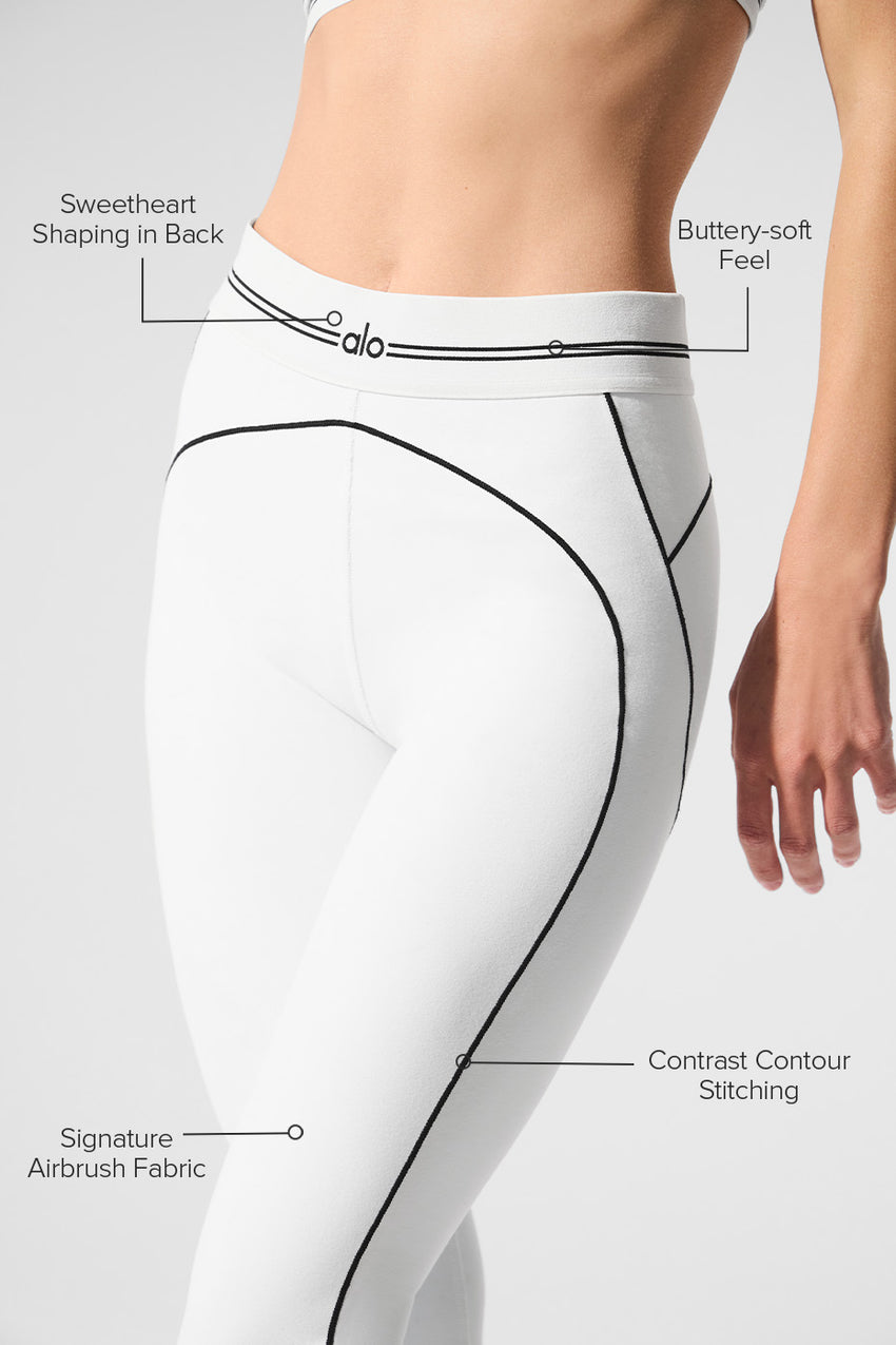 Airbrush High-Waist Heart Throb Legging - Black/White
