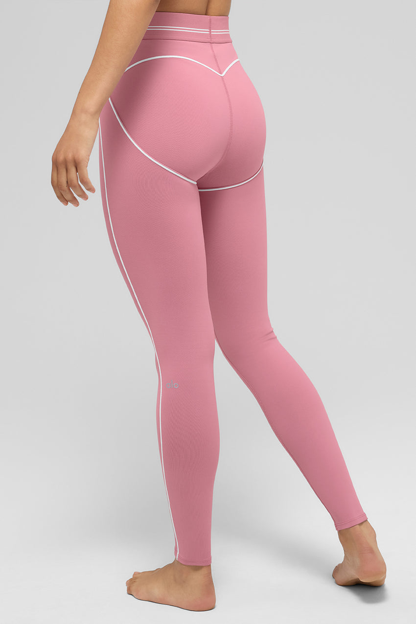 Airbrush High-Waist Heart Throb Legging - Black/White