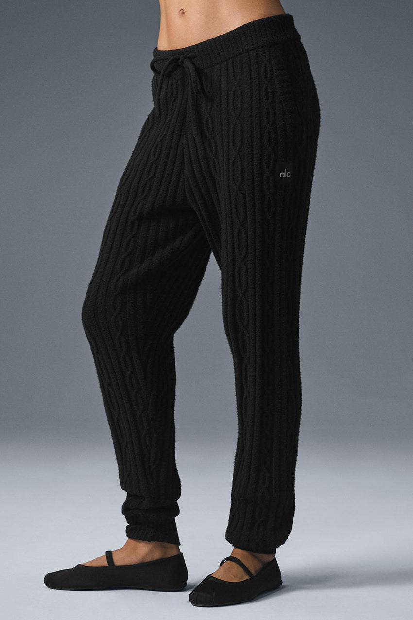 Cable Knit Winter Bliss Pant - Ivory