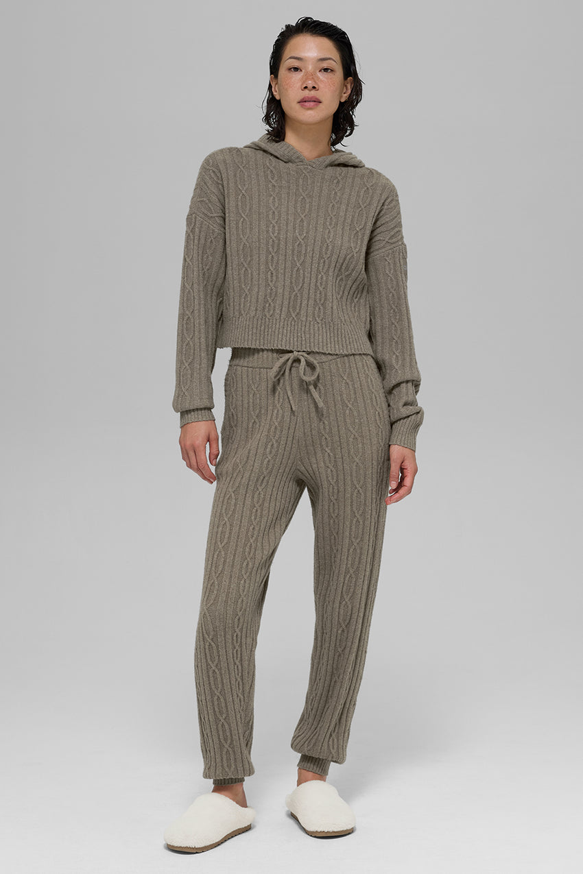 Cable Knit Winter Bliss Pant - Ivory