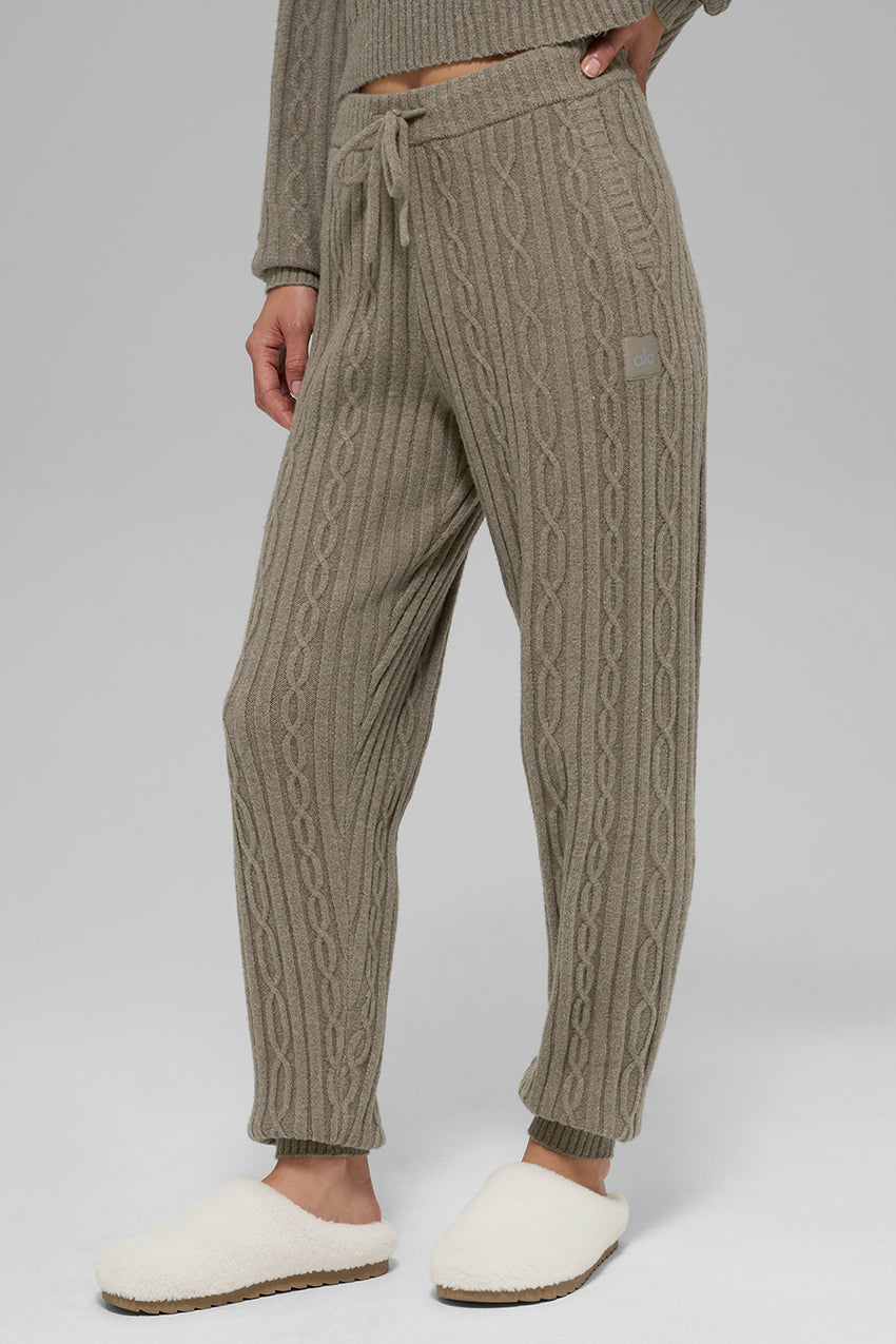 Cable Knit Winter Bliss Pant - Ivory