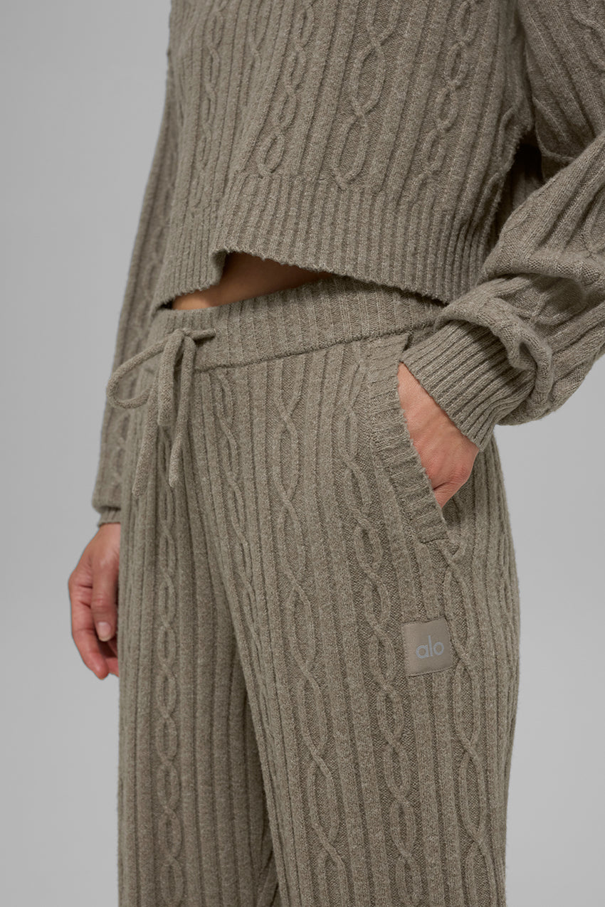 Cable Knit Winter Bliss Pant - Ivory