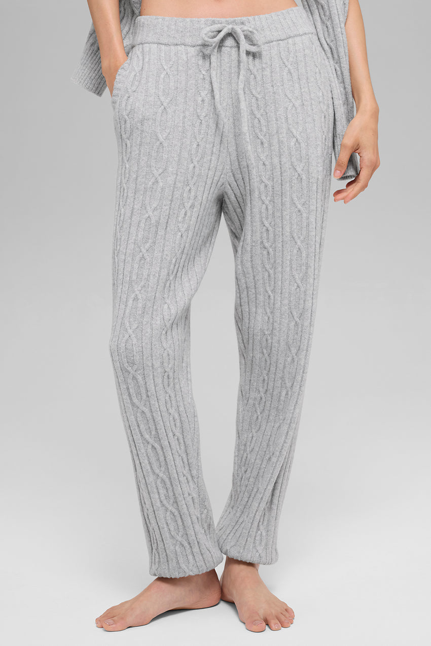 Cable Knit Winter Bliss Pant - Ivory