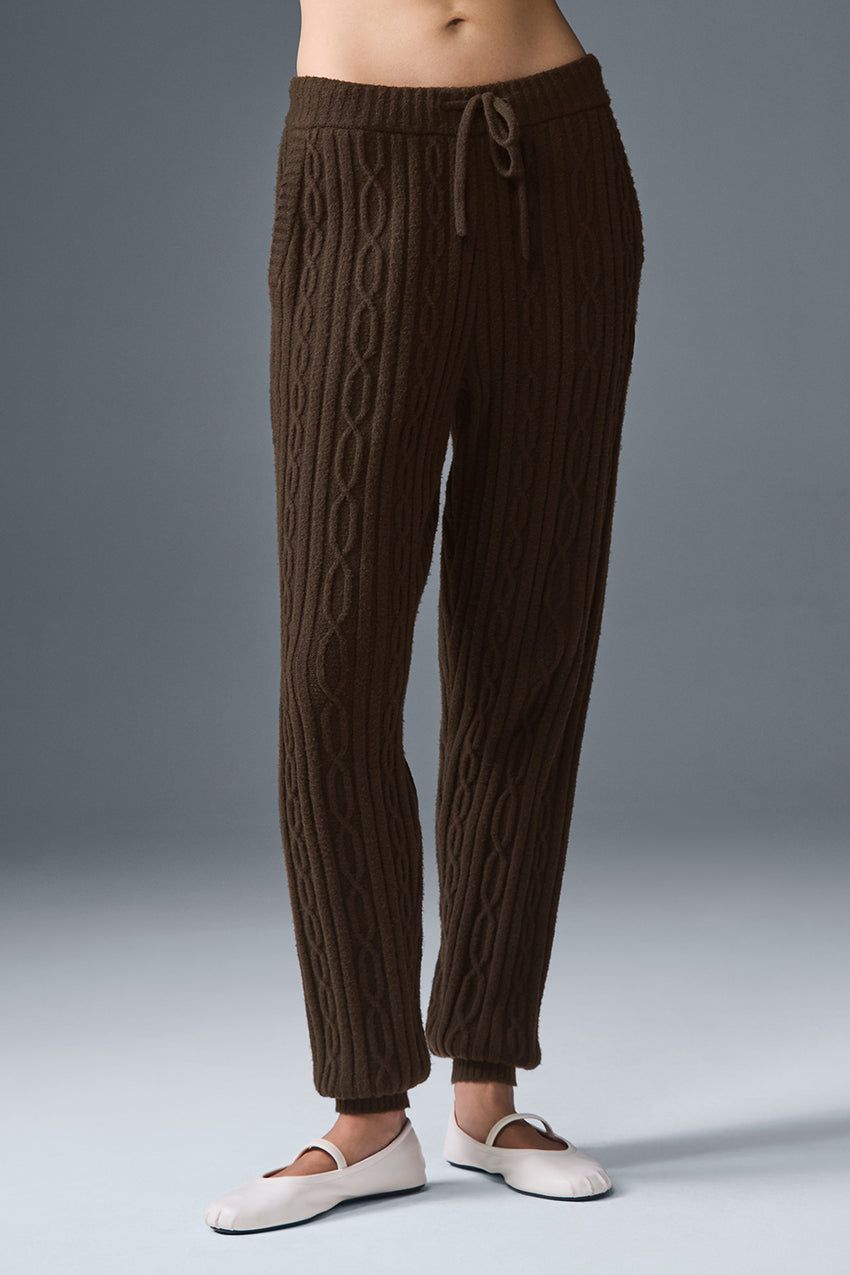 Cable Knit Winter Bliss Pant - Ivory
