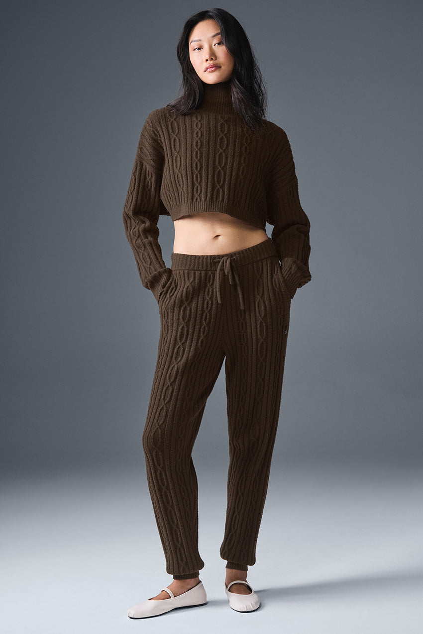 Cable Knit Winter Bliss Pant - Ivory